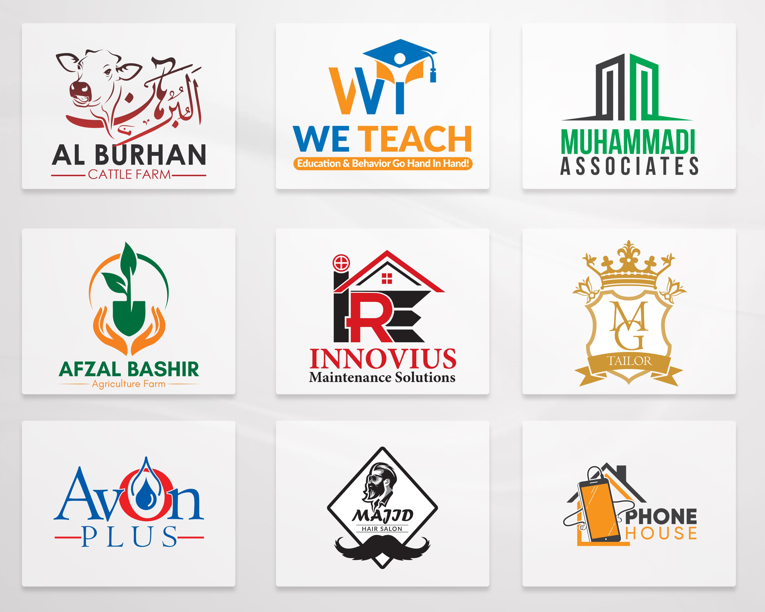Modern logo design Doha creative branding example 2026