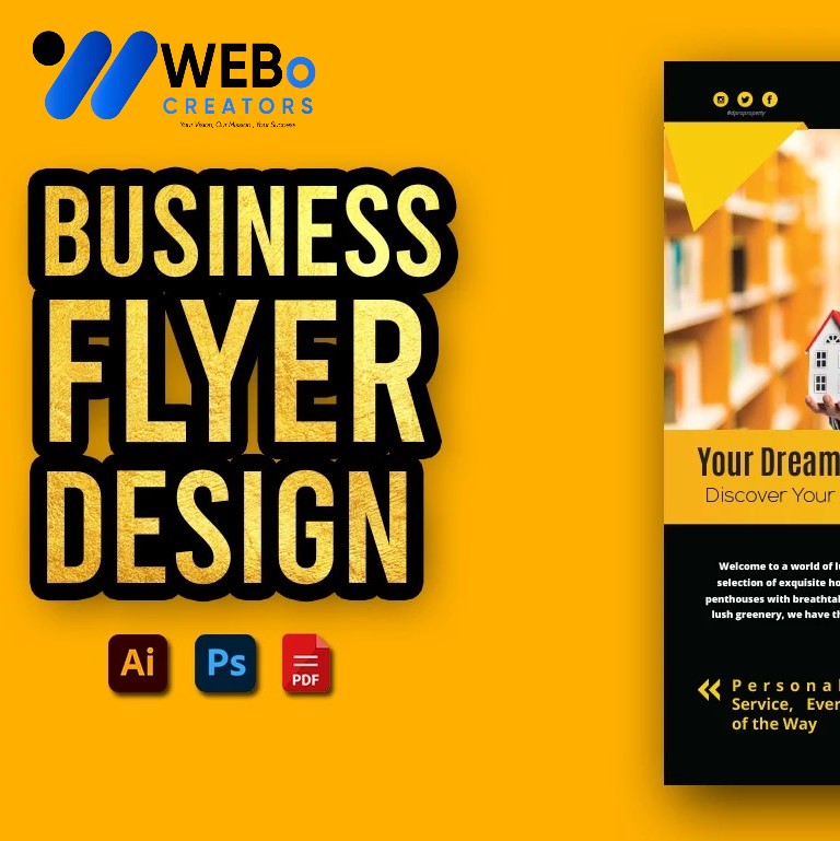 Creative Flyer Design for Moving Company in Doha | Flyer for Removals Services